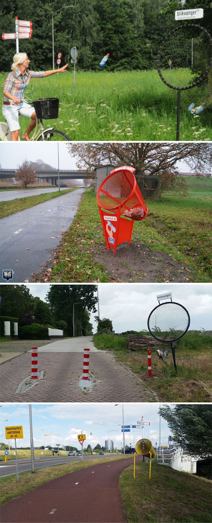 Contenedores de basura para ciclistas (Blikvanger), Países Bajos