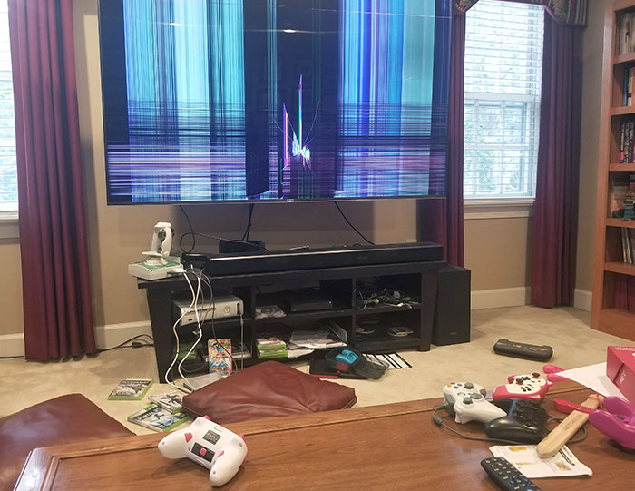 My Son Teased His Sister, And She Threw A Switch Controller At My Parent's 75-Inch TV