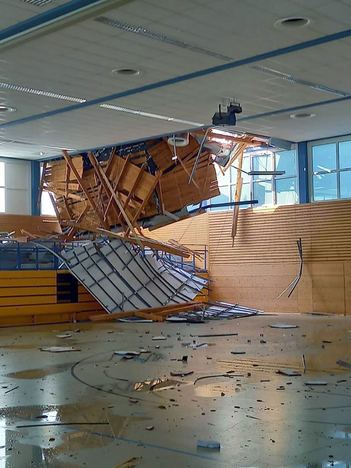 The Ceiling Of My School Gym Just Collapsed