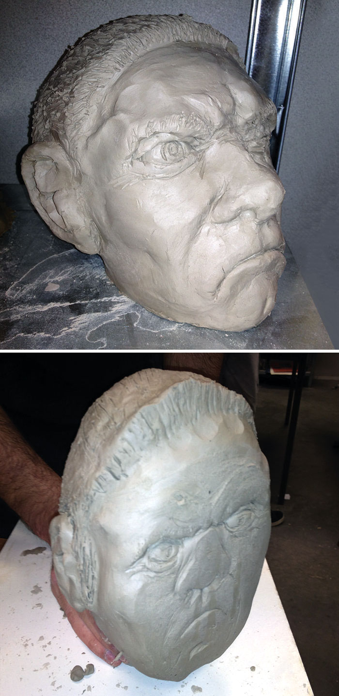This Clay Sculpture Fell Perfectly Flat On Its Face And Looks Not Happy About It