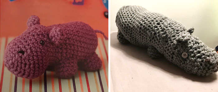 What It Was Supposed To Look And What I Did Crocheted