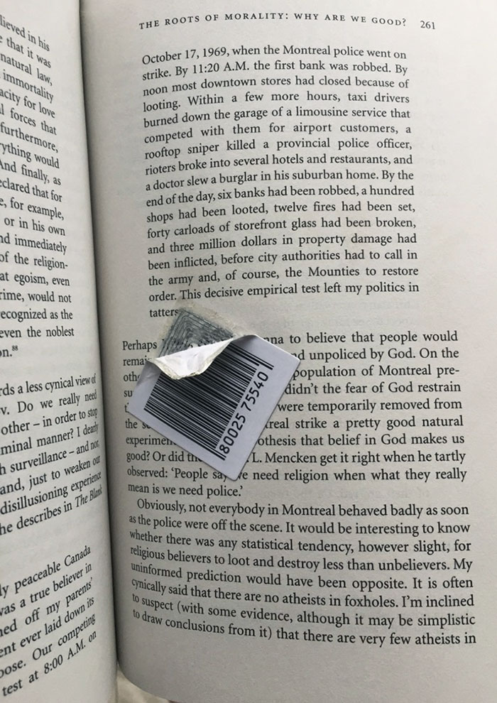 This Barcode (Anti-Theft) Device. Good Luck Reading That Part Of The Book