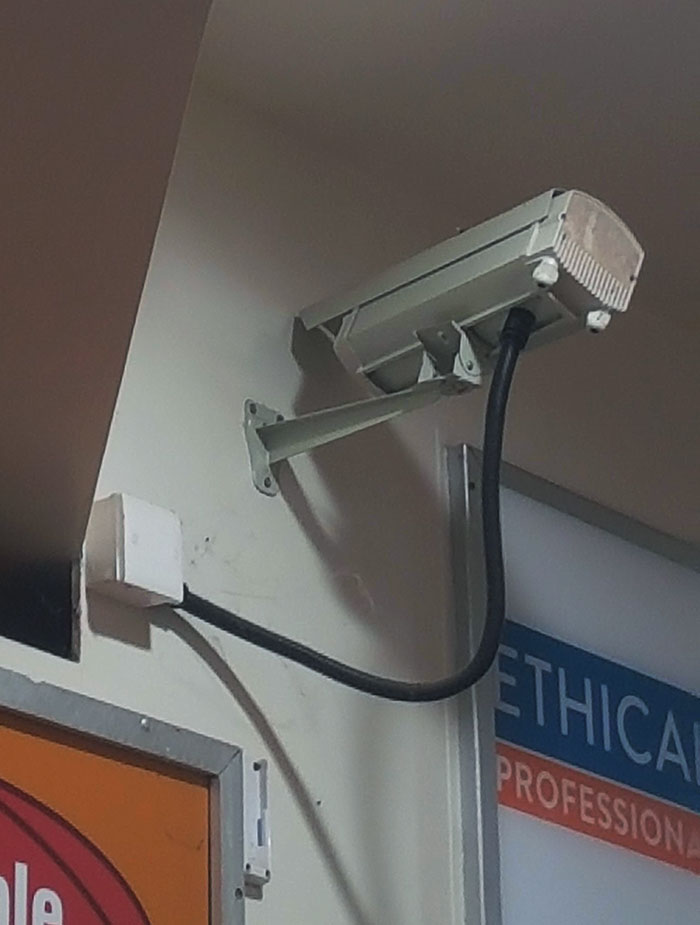 This Security Camera Which Is Facing The Wall