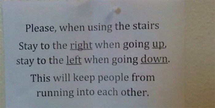 To Keep People From Running Into Each Other