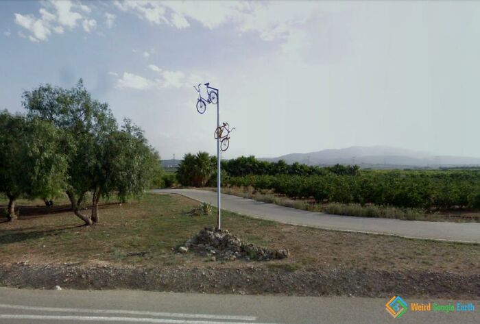 "Bikes On A Pole". Location: Catadau, Valencia, Spain