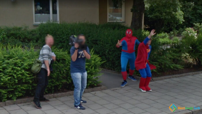 "Low Budget Spiderman". Location: Stockholm, Sweden
