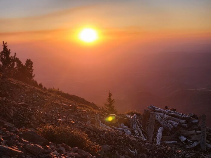 Sunrise From A 12k Foot (3660m) Mountain In The Western United States
