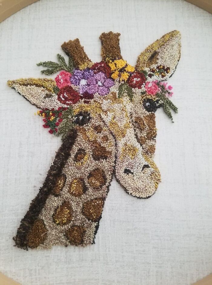 Punch Needle Giraffe