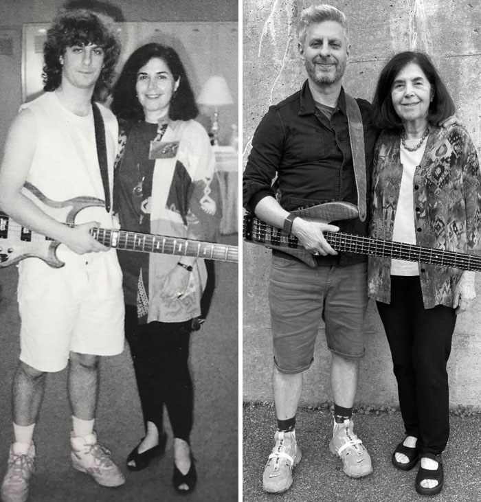 Mike Gordon (From The Band Phish) With His Mom. Mansfield, Mass, July 1993 And July 2022