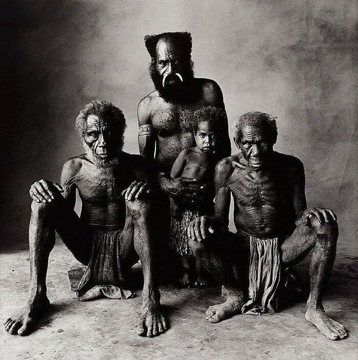 Father, Son, Grandfather And Great Grandfather, New Guinea, 1970
