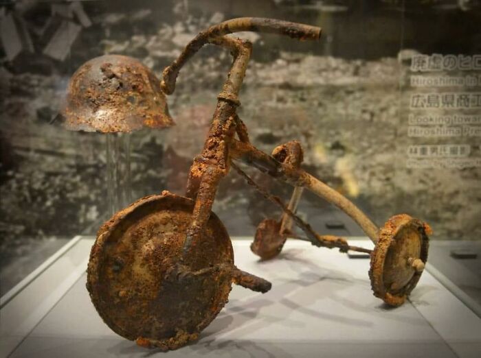 Tricycle Of 3 Year Old Boy Named Shin, Who Died 1,500 Meters From The Hypocenter Of Hiroshima Atomic Bombing, 1945