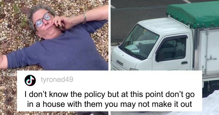 Man Captures A Karen Lying Under His Truck To Make Him Carry The Fridge He Delivered Inside On Video And Goes Viral Online