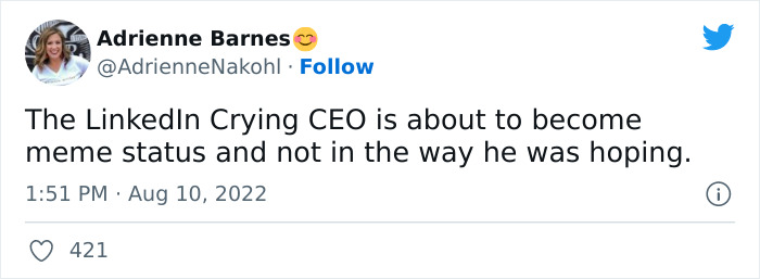 CEO Posts A Crying Selfie After Laying Off Employees, Receives A Major Backlash CEO Posts A Crying Selfie After Laying Off Employees, Receives A Major Backlash