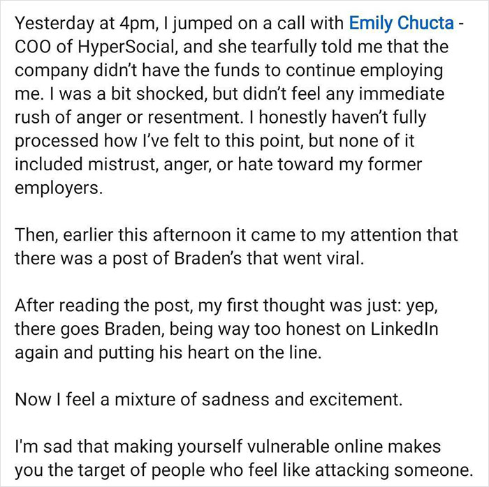 CEO Posts A Crying Selfie After Laying Off Employees, Receives A Major Backlash CEO Posts A Crying Selfie After Laying Off Employees, Receives A Major Backlash