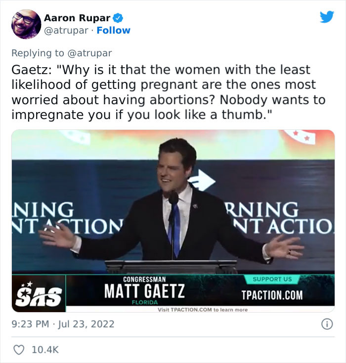 This 19 Y.O. Woman Who Gets Publicly Shamed By Congressman Matt Gaetz Uses The Attention To Raise $2.2M In Abortion Funds This 19 Y.O. Woman Who Gets Publicly Shamed By Congressman Matt Gaetz Uses The Attention To Raise $2.2M In Abortion Funds