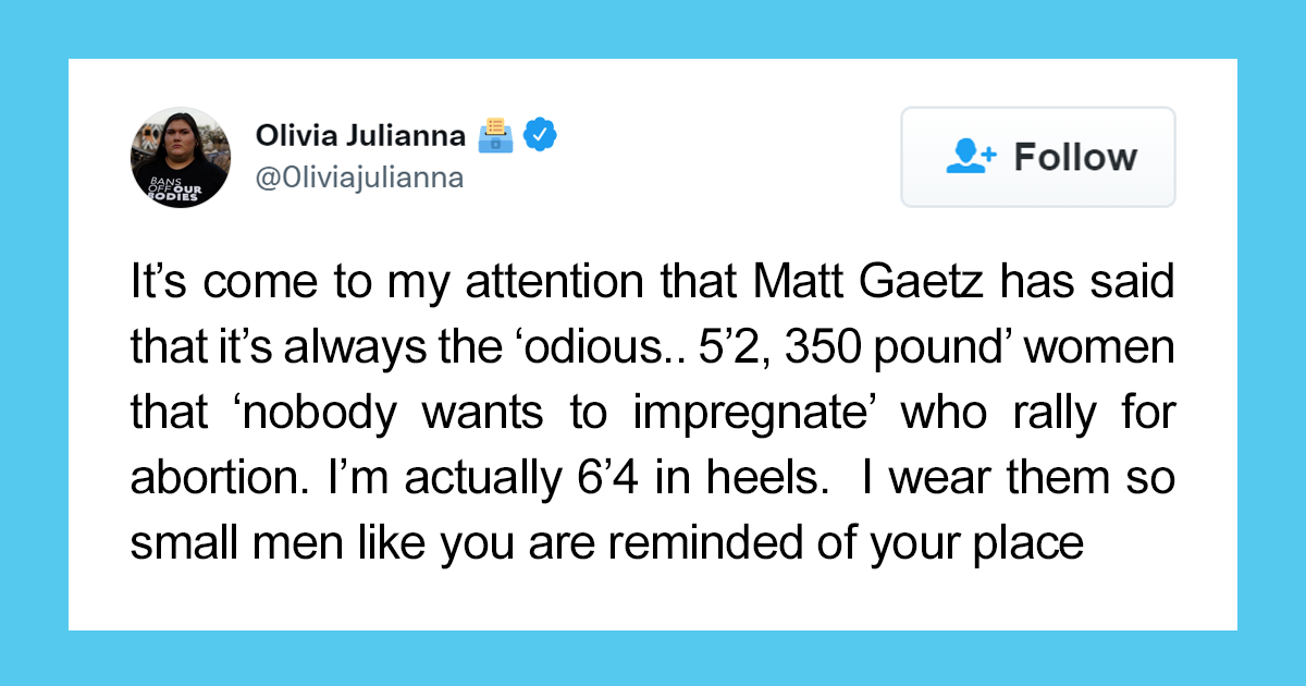 This 19 Y.O. Woman Who Gets Publicly Shamed By Congressman Matt Gaetz Uses The Attention To Raise $2.2M In Abortion Funds - Vimarsana News
