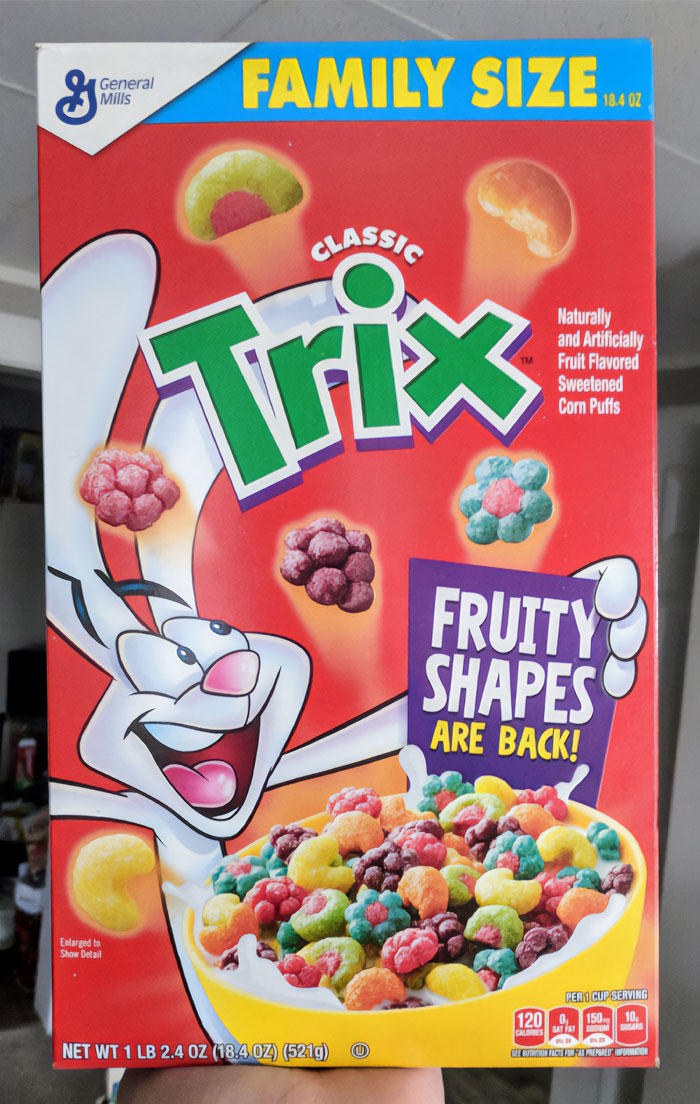 Trix Cereal (When It Had Fun Shapes)