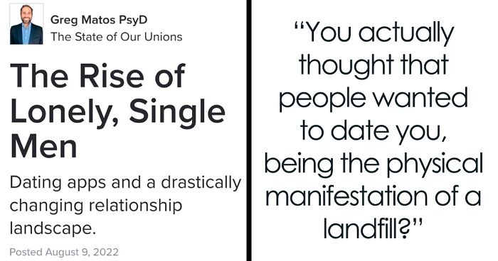 The Number Of “Lonely, Single Men” Is On The Rise Due To Women Choosing Healthier Relationships, And The Internet Finds It Funny