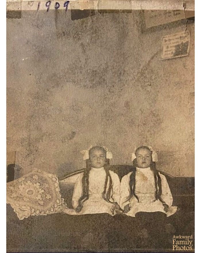 "My Great Grandma And Her Twin Sister In Springfield, Missouri. The Original Inspiration For The Shining I’m Sure"