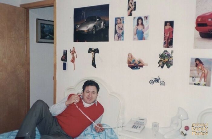 “When My Husband Was A Teenager, He Got A Phone In His Bedroom With A Caller Id, Which At The Time Was A Big Deal. This Is My Husband’s Dad In The Photo Because He Wanted Some Photos Taken To Show Off The Phone”