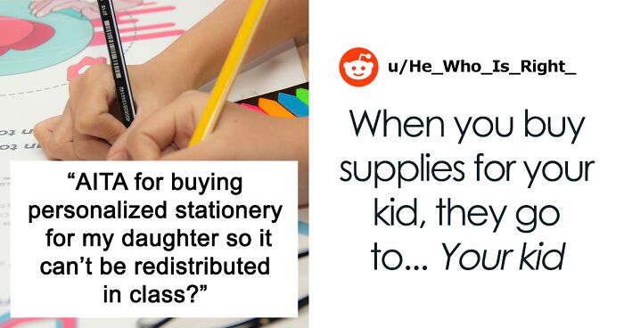 Parent Gets Daughter Personalized Stationery For School, Receives A Passive-Aggressive Note From The Teacher