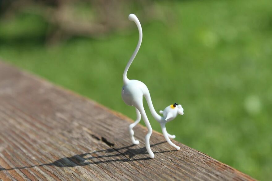 I Own The Glass Symphony Workshop, Make Custom Glass Cats In All Colours, Here Are Some Of Them