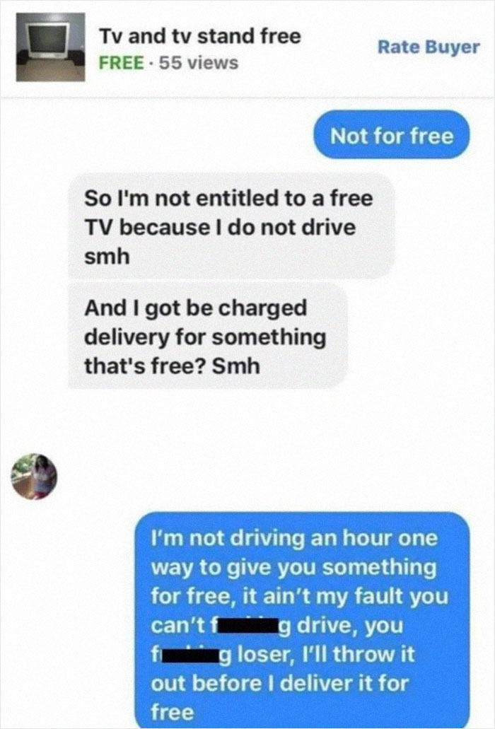 Can You Please Deliver That Free Item For Free? And I’ll Make You Feel Bad When You Decline. Smh