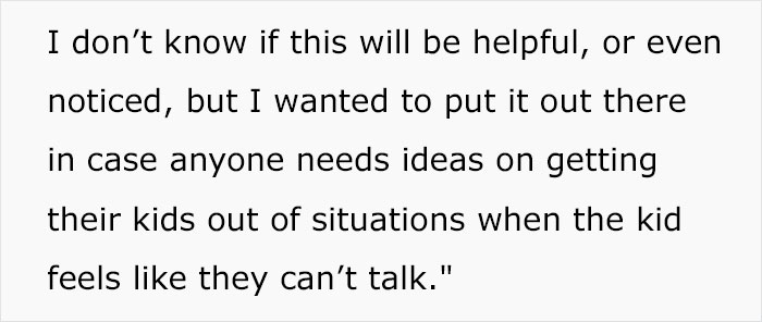 Mom Shares Her Method Of Taking Her Kid Out Of An Uncomfortable Situation As Discreetly As Possible, And Many Find It Helpful Mom Shares Her Method Of Taking Her Kid Out Of An Uncomfortable Situation As Discreetly As Possible, And Many Find It Helpful