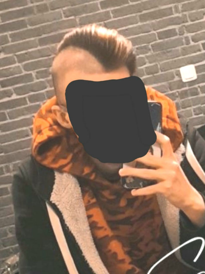 Saw This Guy On Tinder An Ran Here (It's Not A Flipped Over Mohawk)
