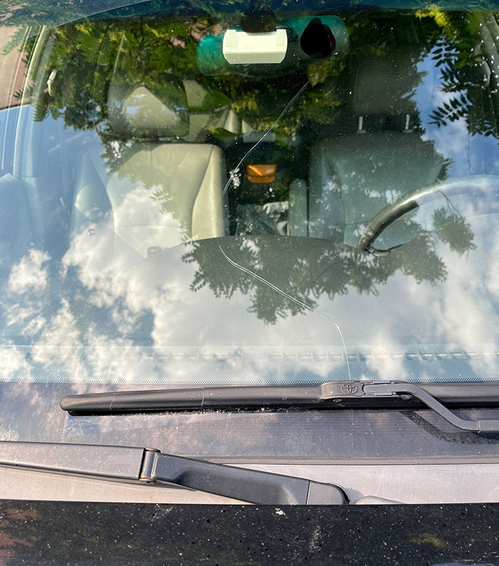 I Decided To Wash My Car In The Middle Of A Brutal Heatwave In NYC. My Windshield Was So Hot That The Cold Water Cracked It