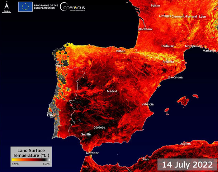 More That 59°C Was Measured On The Soil Surface In Spain And 48°C In The South On France