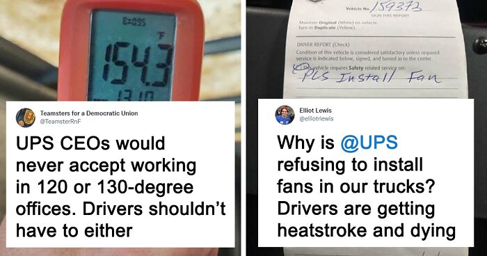 “120+ Temperatures”: UPS Drivers Demand Change After Showing Heat Levels In Their Trucks