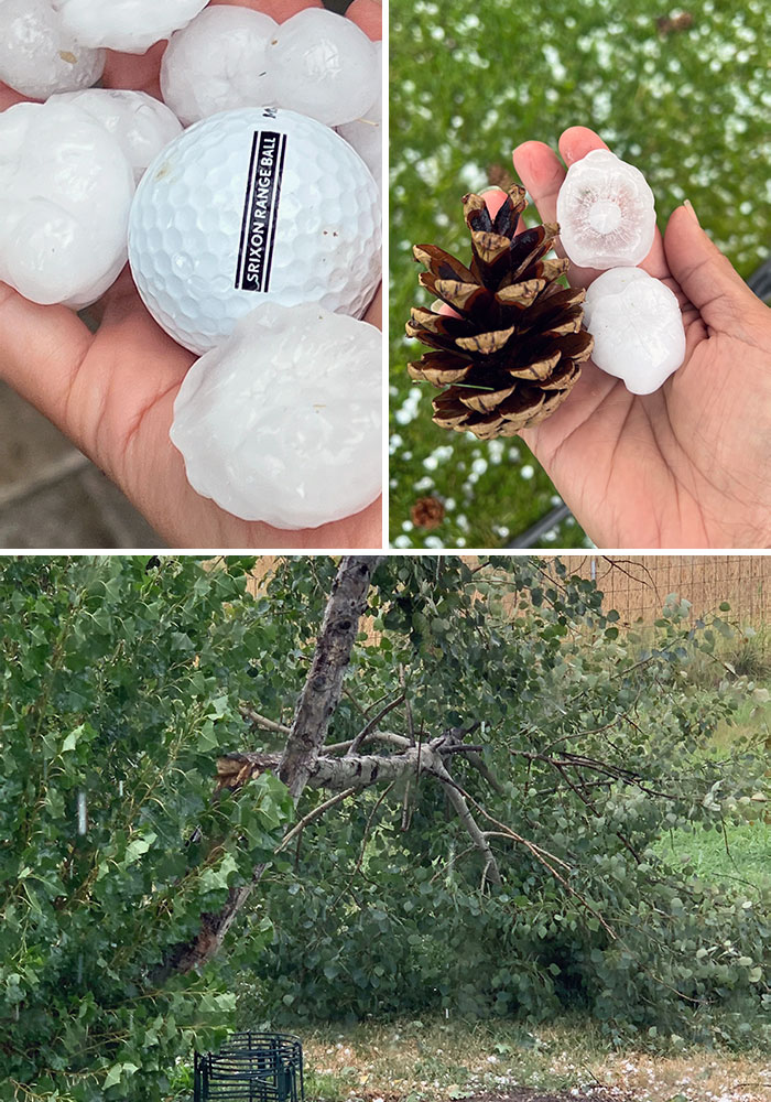 Crazy Weather Golfball Size Hail Storm