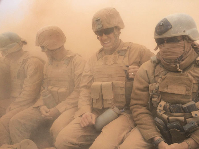 My Brother With His Mouth Open In A Dust Storm. I Never Told Him, But He's My Hero