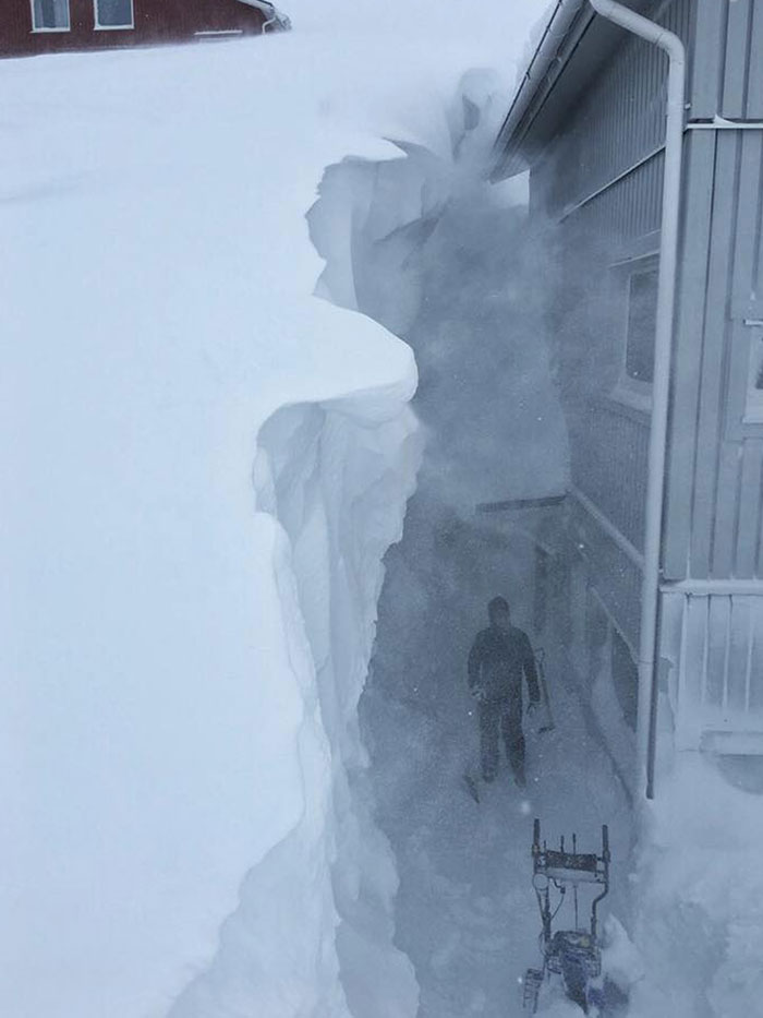 Over 4 Meters (13 Ft.) Of Snow At Riksgränsen Skii Resort In Northen Sweden