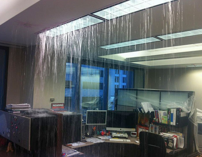 A Bit Of Light Rain At The Office