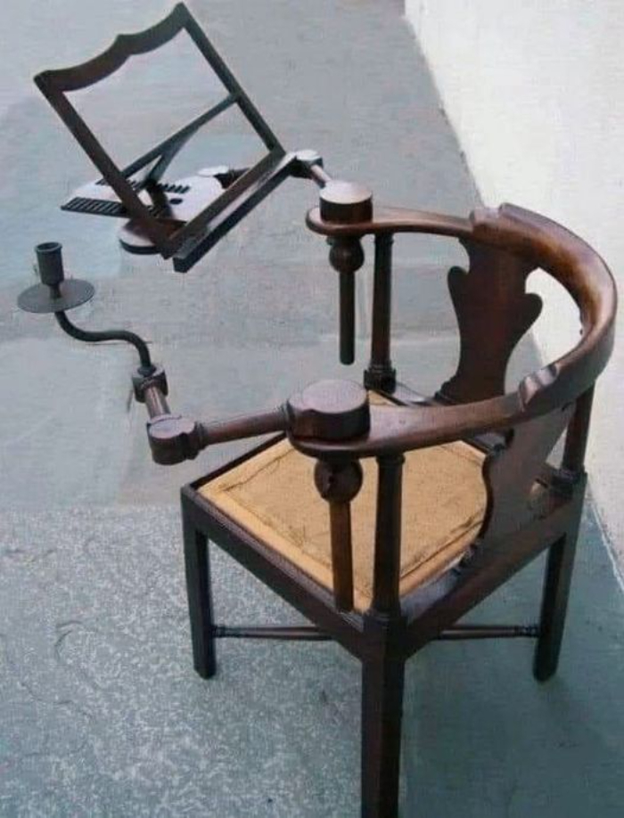 Antique Chair Made For Reading Books , France. 18th Century