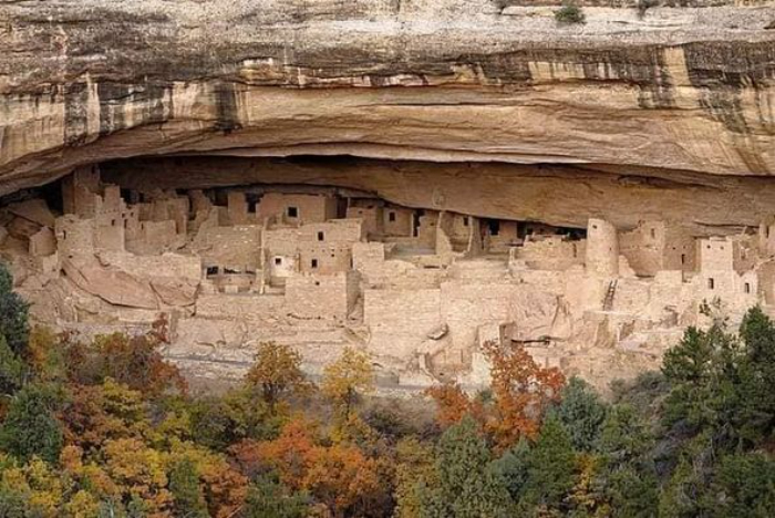 Cliff Palace, Colorado, Is The Largest Cliff Dwelling In North America. It Had About 100 Residents At The Height Of Its Use In The 1200s