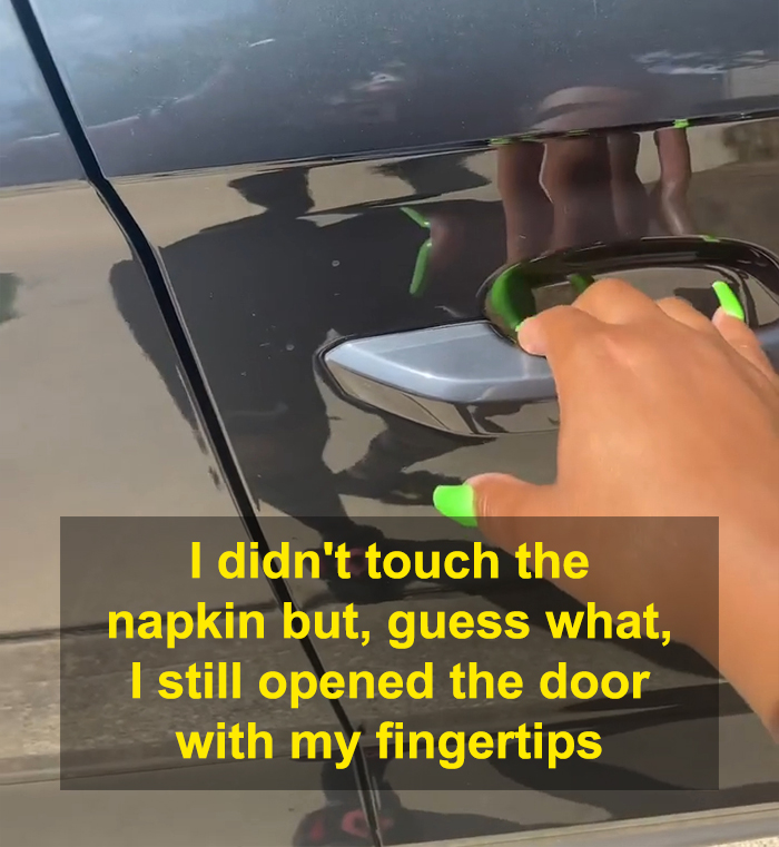 Woman Says She Ended Up In The Hospital Because She Removed A Napkin From Her Car, Creates A Video To Warn Others