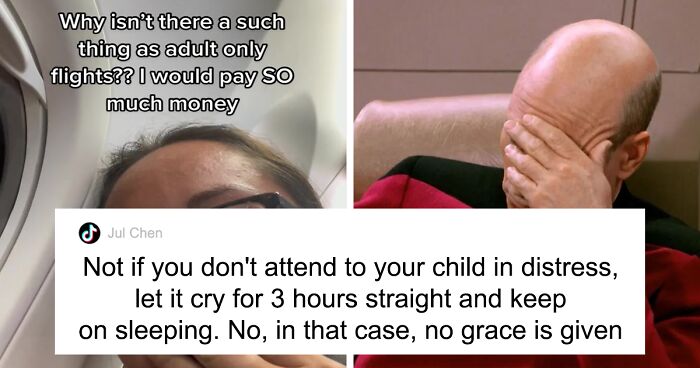 Plane Passenger Sparks Online Debates On “Adult-Only” Flights After Her 3-Hour Trip Gets Ruined By Crying Kid That’s Kicking Her Chair
