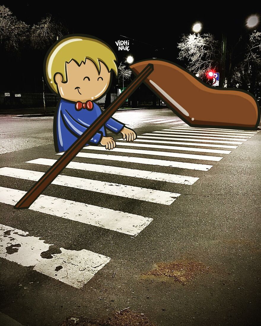Artist Inserts Drawings Into Real World Situations And The Result Is Very Cute (42 Pics)