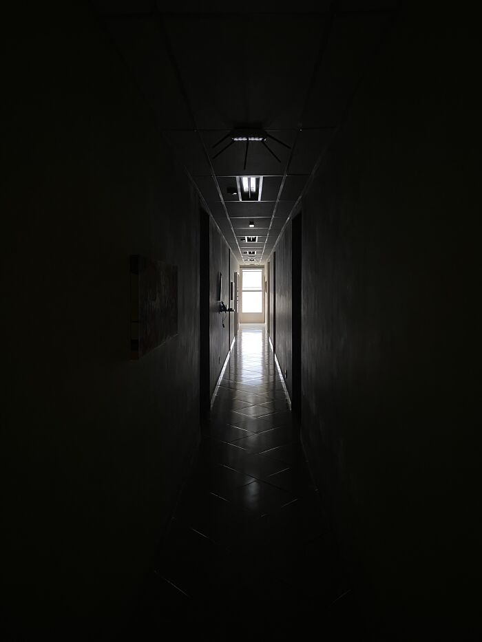 Dorm Corridor During A Blackout