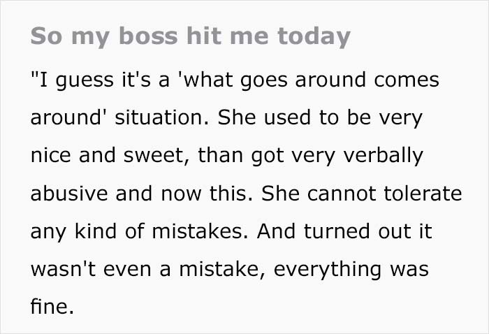 So My Boss Hit Me Today”: Employee Says Boss Hit Her Seven Times With  “Absolute Rage”, Asks The Internet For Advice