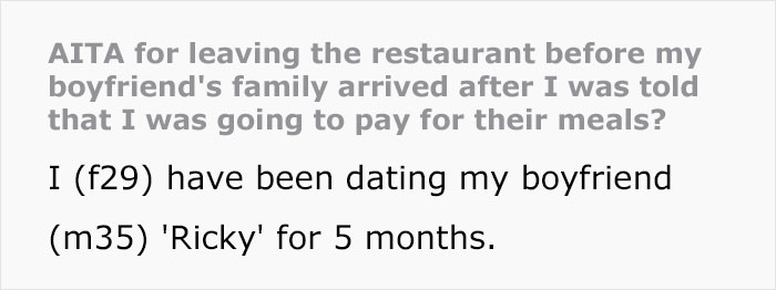 Woman taunted on outing after boyfriend and parents refuse to finance meal at restaurant