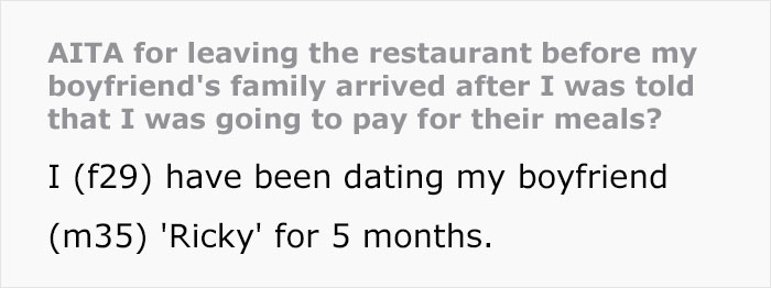 Woman Slammed For Walking Out On Boyfriend And His Parents After She Refused To Finance Their Restaurant Meals Woman Slammed For Walking Out On Boyfriend And His Parents After She Refused To Finance Their Restaurant Meals