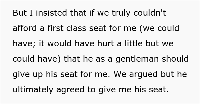"How Very 1950s Of You": Woman Gets A Reality Check After Taking Husband's First Class Seat And Making Him Fly Coach "How Very 1950s Of You": Woman Gets A Reality Check After Taking Husband's First Class Seat And Making Him Fly Coach