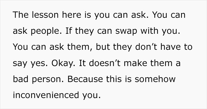 Woman Shares How She Got Lectured By A “Karen” On A Plane Who Asked To Swap Seats With Her So She Could Sit With Her Husband Woman Shares How She Got Lectured By A “Karen” On A Plane Who Asked To Swap Seats With Her So She Could Sit With Her Husband