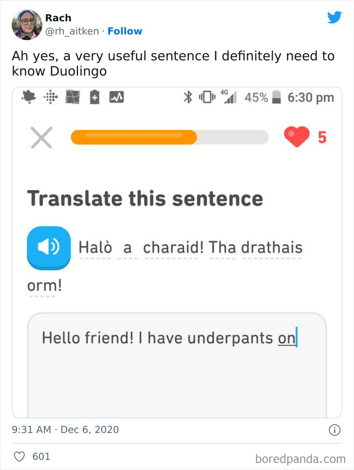 Funny Duolingo Sentences