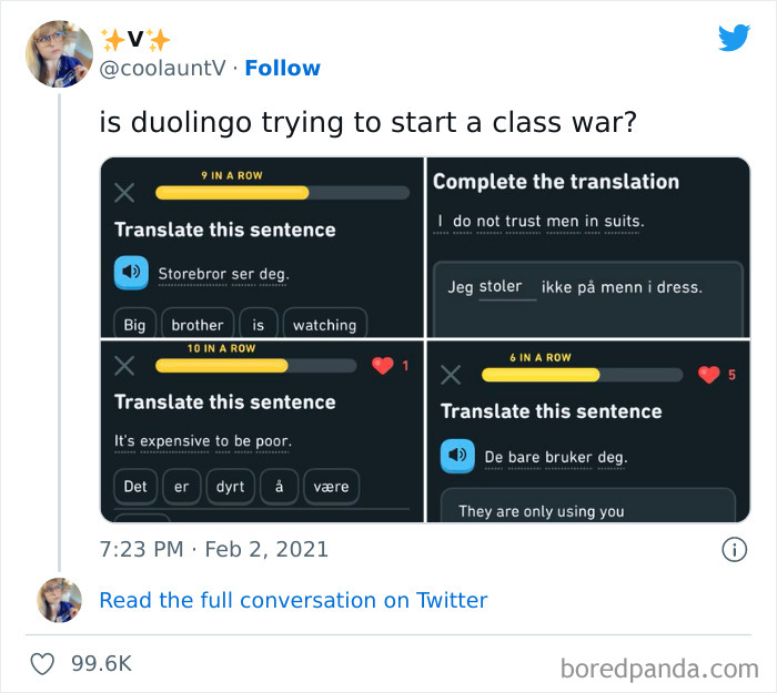 Funny Duolingo Sentences