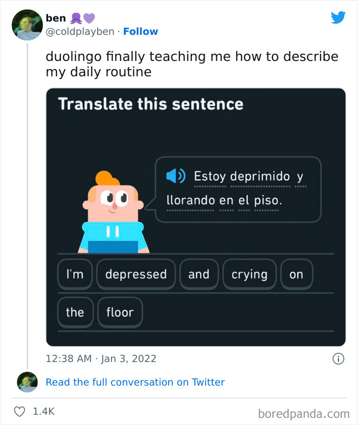Funny Duolingo Sentences